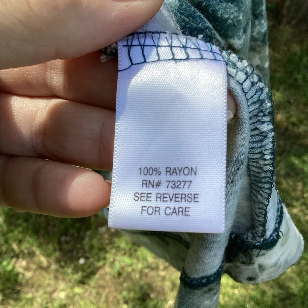 Simply Vera Vera Wang cream, green and black Sleeveless Tank Top - Picture 6 of 10